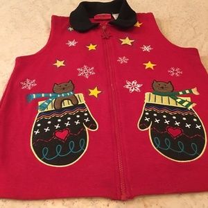 UGLY CHRISTMAS SWEATER ONQUE CASUALS ZIP UP VEST
